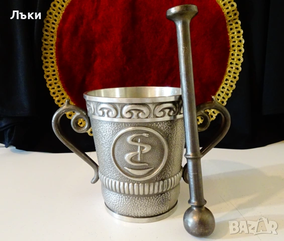 Калаен хаван с чукало 830 гр. , снимка 2 - Антикварни и старинни предмети - 55120027