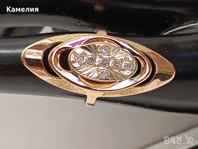 Руско злато. Пръстен с брилианти. , снимка 6 - Пръстени - 55502628