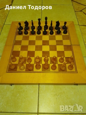 Стар Дървен Шах - Табла. Размери - 48 х 48см. , снимка 14 - Шах и табла - 54313759