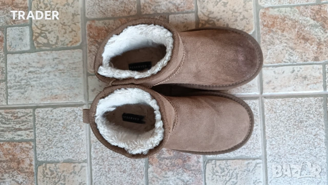 Дамски топли боти ботуши в стил UGG, снимка 2 - Дамски апрески - 43224024
