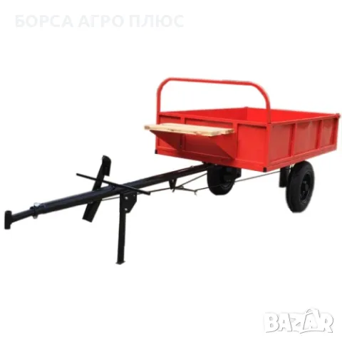RAIDER Градинско ремарке 400 кг 80x130x29 см със седалка и спирачка Ново, снимка 2 - Ремаркета - 55595877