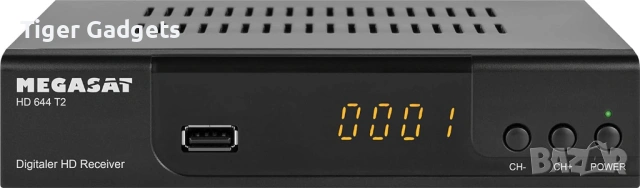 Комплект приемник Megasat HD 644 T2 + Comag D2 A T2 Активна DVB-T2 Антена + HDMI Кабел, снимка 3 - Приемници и антени - 54942711