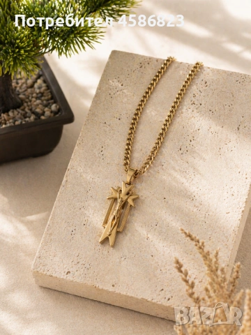 Златен кръст с верижка – 46 см | 30.06 г
