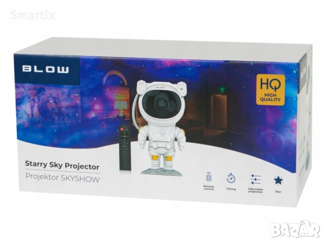Проектор Астронавт BLOW Галактика Звездно Небе LED RGB, снимка 3 - Прожектори - 54745634