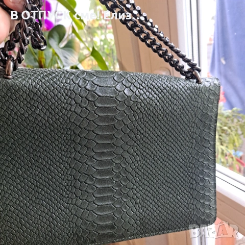 Чанта естествена кожа Италия Gucci  модел питон змия кожена, снимка 3 - Чанти - 54135284