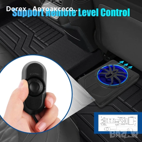 Активен субуфер под седалка 1000W LED - ултратънък авто бас, снимка 7 - Аксесоари и консумативи - 54208163