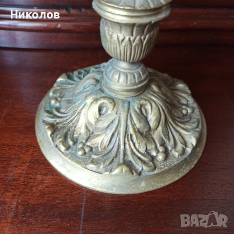 Свещници, месинг, снимка 4 - Антикварни и старинни предмети - 55157040