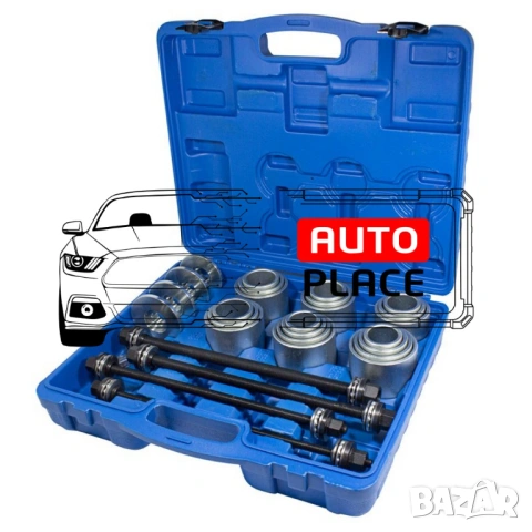 Комплект за набиване и избиване на селенови втулки 28 части RockForce