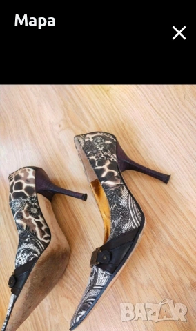 Дамски обувки с висок ток Just Cavalli ,употребявани ,, снимка 2 - Маратонки - 54861228