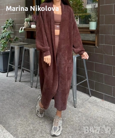 Дълга мека жилетка