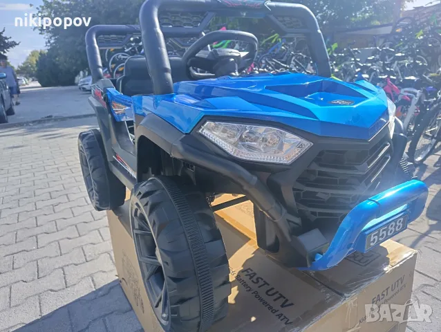 TEXAS акумулаторен джип FAST UTV син