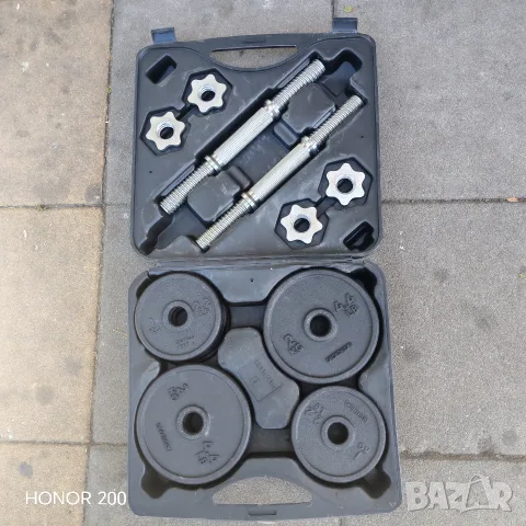 Комплект дъмбели 20 кг. , снимка 2 - Фитнес уреди - 55462921