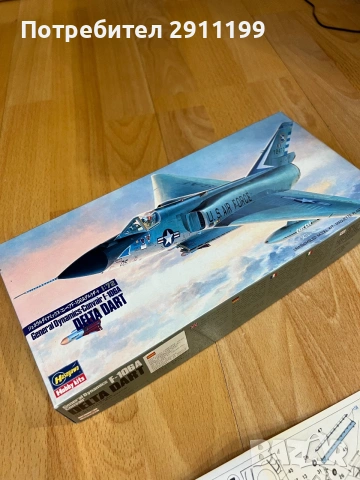 Модел на самолет F106A 1:72, Hasegawa hobby kits, Japan, снимка 2 - Антикварни и старинни предмети - 55070398