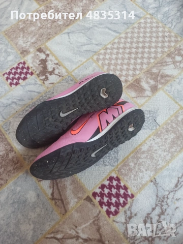 Розови футболни стоножки Nike Mercurial Vapor (с чорап) – Втора употреба, снимка 3 - Футбол - 55009094