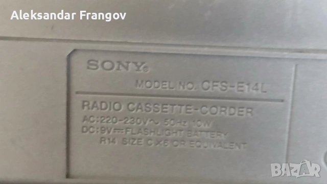 SONY CFS - E14L, снимка 12 - Радиокасетофони, транзистори - 55033700