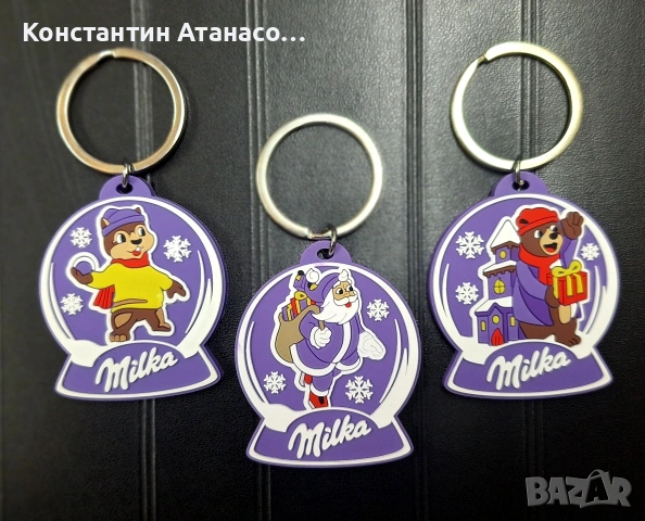 Ретро серия гумени ключодържатели Milka
