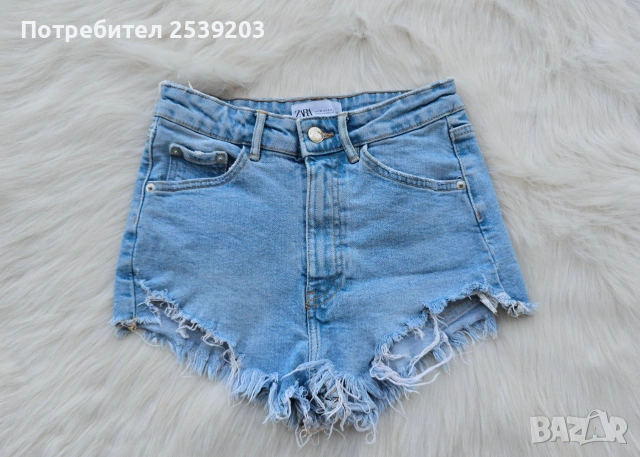 Къси дънкови панталони ZARA - размер XXS , снимка 5 - Къси панталони и бермуди - 55239542