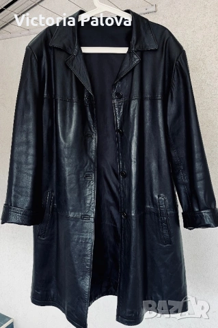 Луксозно пролетно яке/манто от мека агнешка кожа