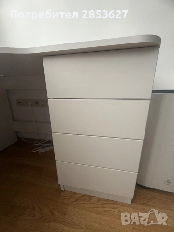 Бяло ъглово бюро, снимка 2 - Работни маси и бюра - 54264588