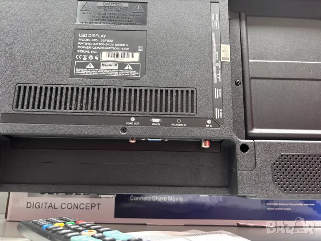 КАТО НОВ! Телевизор Crown 32FB22, LCD, 32 inch, 81 см, 1366×768 HD Ready, Черен, снимка 13 - Телевизори - 55517159