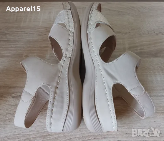 Zapatos вносни бежови сандали с анатомична стелка, 37, снимка 8 - Сандали - 55419681