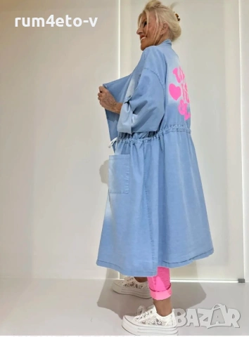 Дънково манто, снимка 3 - Палта, манта - 54151041