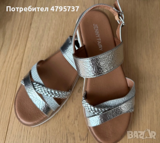 Сребърни сандали Jenny fairy, снимка 3 - Сандали - 54187397