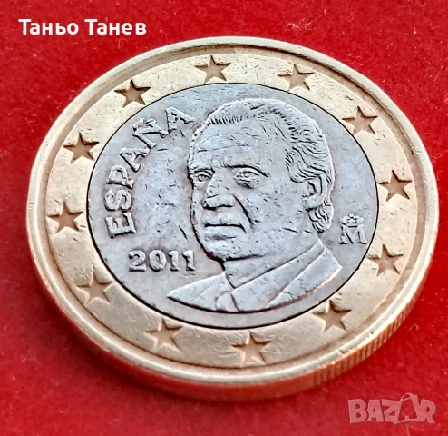 Една много странна Испанска монета от 1Евро 2011г., снимка 3 - Нумизматика и бонистика - 54240025