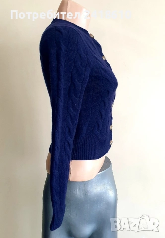 POLO Ralph Lauren Cable Wool / Cashmere Knit Womens Size XXS ОРИГИНАЛ! Дамска Жилетка, снимка 13 - Жилетки - 53579128