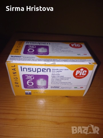 Нови игли за инсулинови писалки PiC Insupen 31G x 6mm – 100 бр.