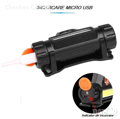 FL 61 Челник с регулируема LED и COB яркост, магнитен клипс и USB зареждане, 100m обхват, 1200mAh, снимка 5 - Къмпинг осветление - 54758127