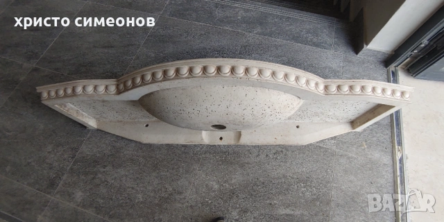 Мивка от лят камък 140 см.  Цвят камък варовик Тегло 45-50кг.  Без забележки, снимка 8 - Мивки - 54919602