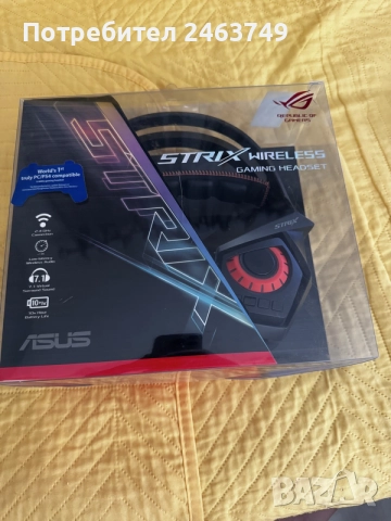 Безжични слушалки ASUS ROG Strix Wireless, снимка 2 - Слушалки и портативни колонки - 55629300