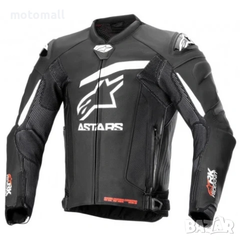 Кожено яке ALPINESTARS GP PLUS R V4 RIDEKNIT BLACK/WHITE, снимка 2 - Аксесоари и консумативи - 54481528