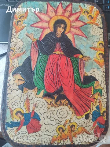 Икона от дърво и гипс, снимка 2 - Други ценни предмети - 55400866