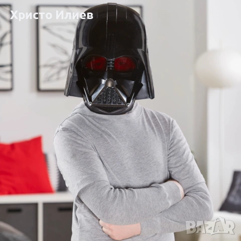 Star Wars Интерактивна маска Hasbro Darth Vader с функция промяна на гласа, снимка 5 - Други - 54482316