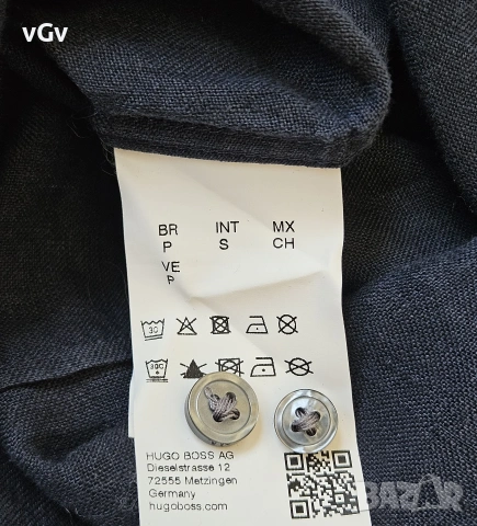 Мъжка ленена риза  Hugo Boss - M, снимка 7 - Ризи - 55081061