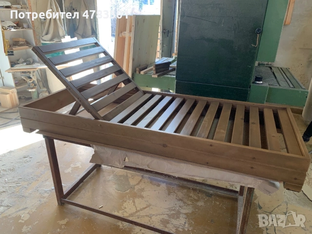 Шезлонги . Дървени шезлонги, снимка 10 - Градински мебели, декорация  - 54040031