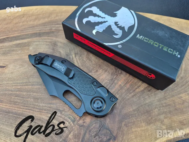 Автоматичен нож Microtech/Borka Stitch OTS AUTO 169-1,Apocalyptic Black, снимка 8 - Ножове - 55562180