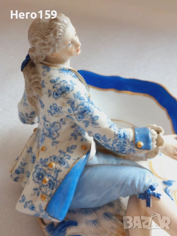 Порцеланова фигура на фирма MEISSEN-начало на 20 век., снимка 4 - Колекции - 54291121
