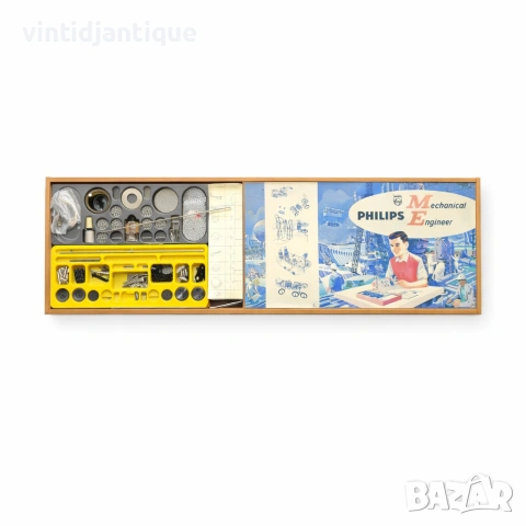 Ретро комплект за конструиране Philips Mechanical Engineer., снимка 2 - Антикварни и старинни предмети - 54158507