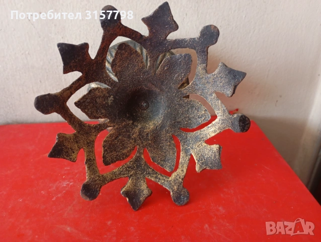 Винтидж свещник, снимка 4 - Други ценни предмети - 54339187