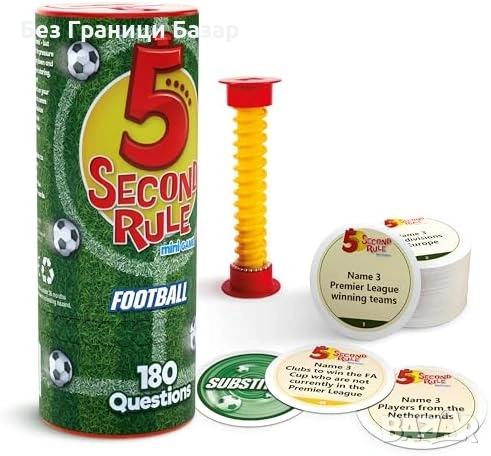 Нова Детска футболна игра с таймер 5 Second Rule Mini 2+ играчи 90 карти
