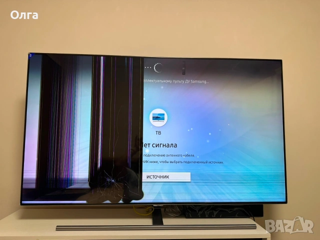 Samsung QE55Q7FNA 55" QLED – счупен дисплей