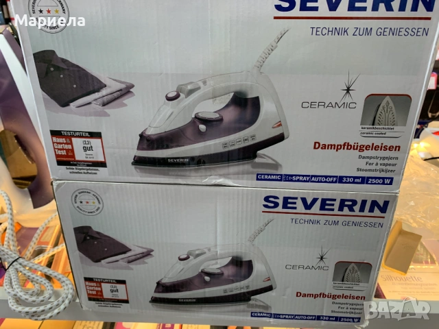 Ютия Severin BA3210, 2500 W, незалепваща керамична гладеща повърхност