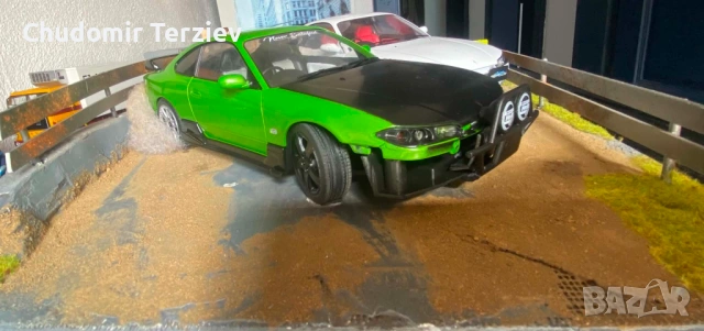 Диорама Solido 1:18 Nissan Silvia S15 мащабни модели коли, снимка 6 - Колекции - 54506018