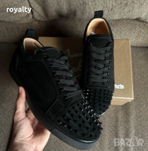 Christian Louboutin Нови Мъжки Маратонки Велур Шипове 40-44 Номер 