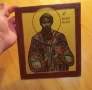 Старинна ръчно рисувана икона Григорий Палама - светия отец на църквата за колекционери и ценители!, снимка 1
