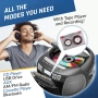 Klim CD плеър с касетофон, Bluetooth, FM/AM радио, USB, преносим музикален плейър, снимка 3