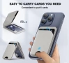 Магнитен кардхолдър картодържач cardholder magsafe за всеки модел смартфон с място за 6 карти, снимка 3